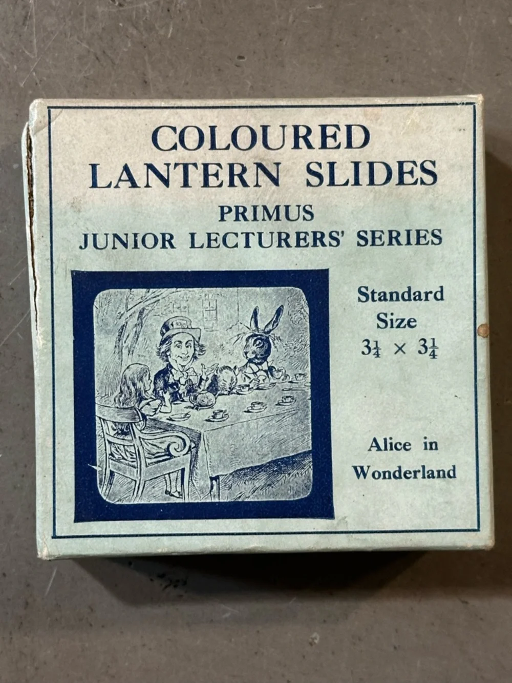 Alice in Wonderland Primus Magic Lantern Slides #777 Chapter II complete set box - Picture 2 of 16